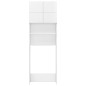 vidaXL Armario para lavadora blanco brillante 64x25,5x190 cm