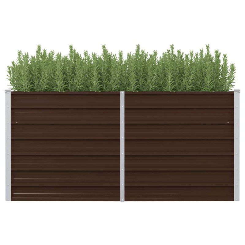 vidaXL Mesa de cultivo de acero galvanizado marrón 160x80x77 cm vidaXL Mesa de cultivo de acero galvanizado marrón 160x80x77 cm
