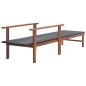 vidaXL Tumbona de ratán sintético y madera maciza de acacia negro vidaXL Tumbona de ratán sintético y madera maciza de acacia negro