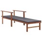 vidaXL Tumbona de ratán sintético y madera maciza de acacia negro vidaXL Tumbona de ratán sintético y madera maciza de acacia negro