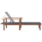 vidaXL Tumbona de ratán sintético y madera maciza de acacia negro vidaXL Tumbona de ratán sintético y madera maciza de acacia negro