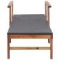 vidaXL Tumbona de ratán sintético y madera maciza de acacia negro vidaXL Tumbona de ratán sintético y madera maciza de acacia negro