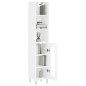 vidaXL Aparador alto madera contrachapada blanco 34,5x34x180 cm