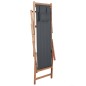 vidaXL Silla de playa plegable de tela y estructura de madera gris vidaXL Silla de playa plegable de tela y estructura de madera gris