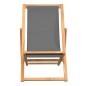 vidaXL Silla de playa plegable de madera maciza de teca gris vidaXL Silla de playa plegable de madera maciza de teca gris