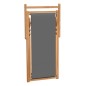 vidaXL Silla de playa plegable de madera maciza de teca gris vidaXL Silla de playa plegable de madera maciza de teca gris