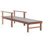 vidaXL Tumbona de ratán sintético y madera maciza de acacia gris vidaXL Tumbona de ratán sintético y madera maciza de acacia gris