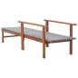 vidaXL Tumbona de ratán sintético y madera maciza de acacia gris vidaXL Tumbona de ratán sintético y madera maciza de acacia gris