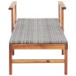 vidaXL Tumbona de ratán sintético y madera maciza de acacia gris vidaXL Tumbona de ratán sintético y madera maciza de acacia gris