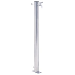 vidaXL Fuente de agua para jardín acero inoxidable redonda 100 cm