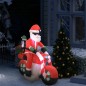 vidaXL Papá Noel inflable navideño en moto LED IP44 160 cm vidaXL Papá Noel inflable navideño en moto LED IP44 160 cm