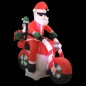 vidaXL Papá Noel inflable navideño en moto LED IP44 160 cm vidaXL Papá Noel inflable navideño en moto LED IP44 160 cm