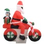 vidaXL Papá Noel inflable navideño en moto LED IP44 160 cm vidaXL Papá Noel inflable navideño en moto LED IP44 160 cm
