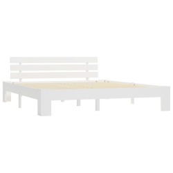 vidaXL Estructura de cama de madera maciza de pino blanco 160x200 cm