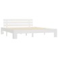vidaXL Estructura de cama de madera maciza de pino blanco 160x200 cm vidaXL Estructura de cama de madera maciza de pino blanco 160x200 cm