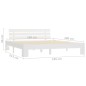 vidaXL Estructura de cama de madera maciza de pino blanco 160x200 cm vidaXL Estructura de cama de madera maciza de pino blanco 160x200 cm