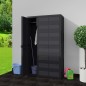 vidaXL Armario de jardín con 4 estantes negro vidaXL Armario de jardín con 4 estantes negro