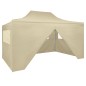vidaXL Carpa pleglable Pop-up con 4 paredes 3x4,5 m blanco crema