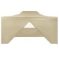 vidaXL Carpa pleglable Pop-up con 4 paredes 3x4,5 m blanco crema