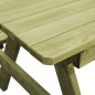vidaXL Mesa de pícnic y bancos niños madera pino impregnada 90x90x58cm vidaXL Mesa de pícnic y bancos niños madera pino impregnada 90x90x58cm