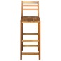 vidaXL Taburetes de cocina 2 unidades madera maciza de acacia