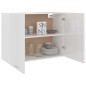 vidaXL Armario colgante cocina madera ingeniería blanco brillo vidaXL Armario colgante cocina madera ingeniería blanco brillo