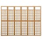 vidaXL Biombo/Enrejado de 6 paneles madera de abeto 242,5x180 cm