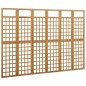 vidaXL Biombo/Enrejado de 6 paneles madera de abeto 242,5x180 cm