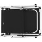 vidaXL Tumbona plegable con toldo aluminio y textilene negra