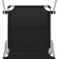 vidaXL Tumbona plegable con toldo aluminio y textilene negra