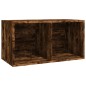 vidaXL Caja para discos de vinilo contrachapado color roble 71x34x36cm vidaXL Caja para discos de vinilo contrachapado color roble 71x34x36cm