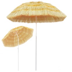 vidaXL Sombrilla de playa estilo Hawai natural 180 cm