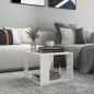 vidaXL Mesa de centro madera contrachapada blanco brillo 40x40x30 cm vidaXL Mesa de centro madera contrachapada blanco brillo 40x40x30 cm