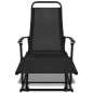 vidaXL Silla mecedora de jardín acero y textilene negro vidaXL Silla mecedora de jardín acero y textilene negro