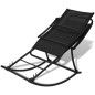 vidaXL Silla mecedora de jardín acero y textilene negro vidaXL Silla mecedora de jardín acero y textilene negro