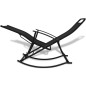 vidaXL Silla mecedora de jardín acero y textilene negro vidaXL Silla mecedora de jardín acero y textilene negro