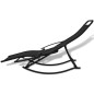 vidaXL Silla mecedora de jardín acero y textilene negro vidaXL Silla mecedora de jardín acero y textilene negro