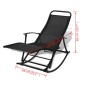 vidaXL Silla mecedora de jardín acero y textilene negro vidaXL Silla mecedora de jardín acero y textilene negro