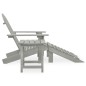 vidaXL Silla con otomana y mesa jardín Adirondack macizo abeto gris vidaXL Silla con otomana y mesa jardín Adirondack macizo abeto gris