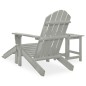 vidaXL Silla con otomana y mesa jardín Adirondack macizo abeto gris vidaXL Silla con otomana y mesa jardín Adirondack macizo abeto gris