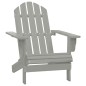 vidaXL Silla con otomana y mesa jardín Adirondack macizo abeto gris vidaXL Silla con otomana y mesa jardín Adirondack macizo abeto gris