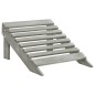 vidaXL Silla con otomana y mesa jardín Adirondack macizo abeto gris vidaXL Silla con otomana y mesa jardín Adirondack macizo abeto gris