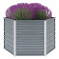 vidaXL Arriate de jardín de acero galvanizado gris 129x129x77 cm vidaXL Arriate de jardín de acero galvanizado gris 129x129x77 cm