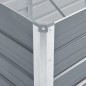 vidaXL Arriate de jardín de acero galvanizado gris 129x129x77 cm vidaXL Arriate de jardín de acero galvanizado gris 129x129x77 cm
