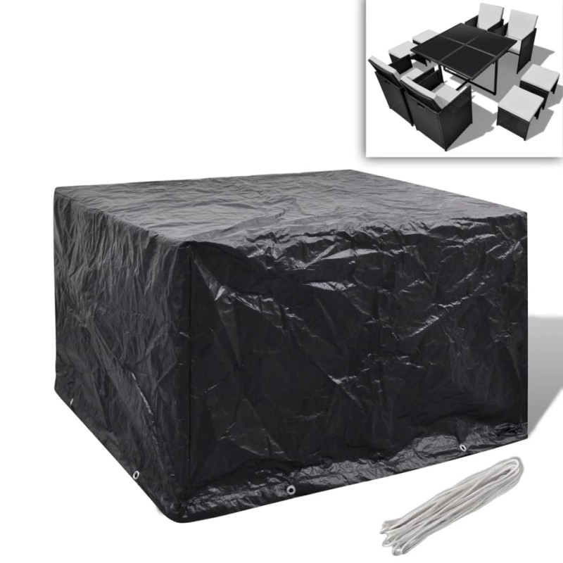 vidaXL Cubierta para muebles de jardín 8 ojales 113x113x73 cm