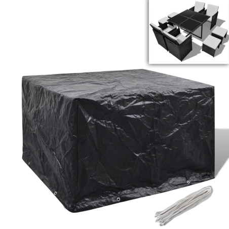 vidaXL Cubierta para muebles de jardín 8 ojales 113x113x73 cm