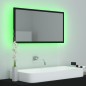 vidaXL Espejo baño LED negro acrílico 80x8,5x37 cm vidaXL Espejo baño LED negro acrílico 80x8,5x37 cm