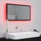 vidaXL Espejo baño LED negro acrílico 80x8,5x37 cm vidaXL Espejo baño LED negro acrílico 80x8,5x37 cm