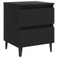 vidaXL Mesitas de noche 2 uds madera contrachapada negro 40x35x50 cm vidaXL Mesitas de noche 2 uds madera contrachapada negro 40x35x50 cm
