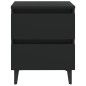 vidaXL Mesitas de noche 2 uds madera contrachapada negro 40x35x50 cm vidaXL Mesitas de noche 2 uds madera contrachapada negro 40x35x50 cm